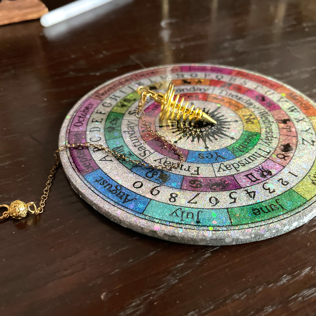Holographic Rainbow Pendulum Board Spiritual Supplies Restrained Grace   