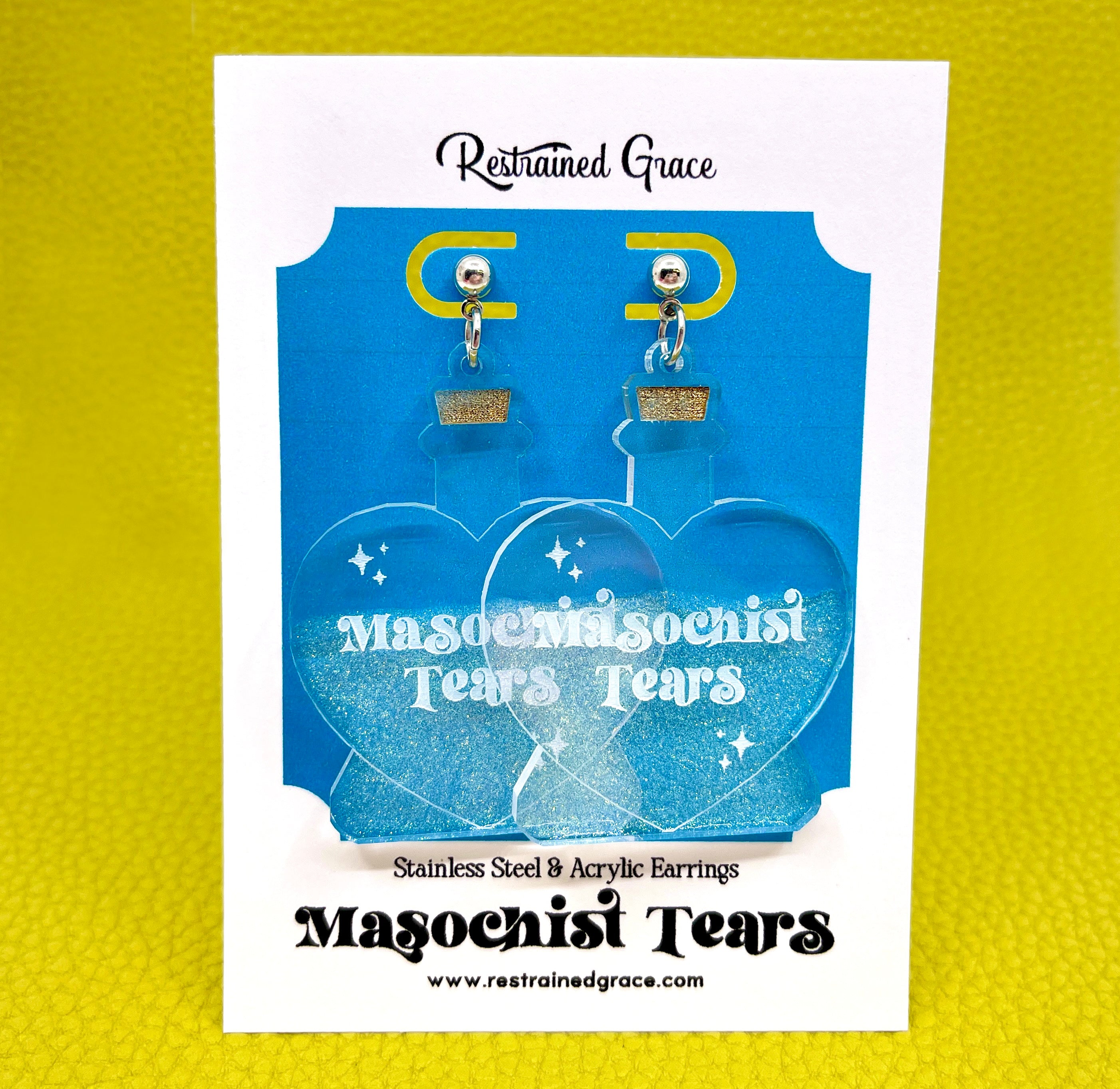 Masochist Tears Potion Bottle Earrings Earrings Color & Camp   
