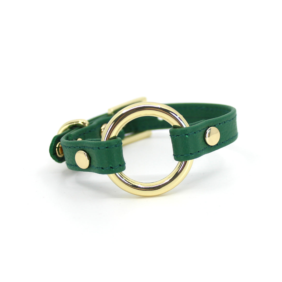 Custom Made Leather Ring of O Wrist Cuff Cuffs Restrained Grace   