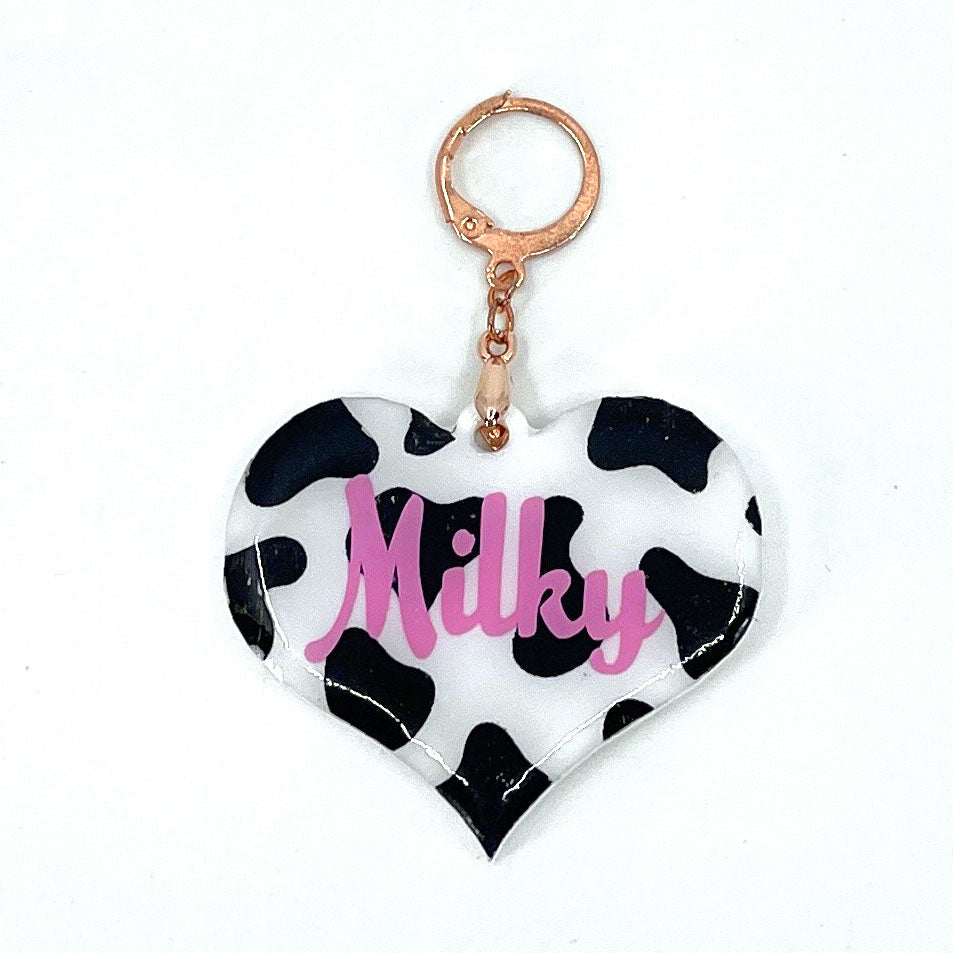 Milky Cow Collar Tag Collar Tag Restrained Grace   