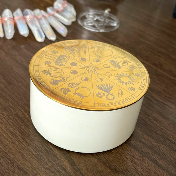Witch's Wheel of the Year Trinket Box