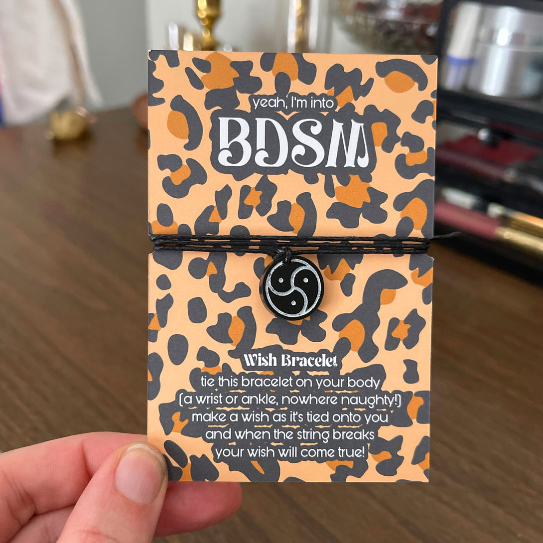 BDSM Emblem Wish Bracelet - Leopard Bracelet Restrained Grace   
