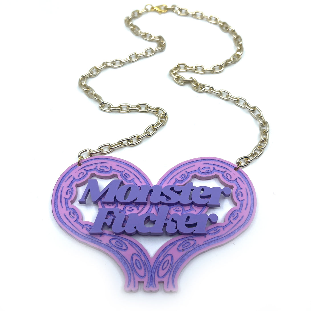Pastel Tentacle Monster Fucker Statement Necklace Necklace Restrained Grace   