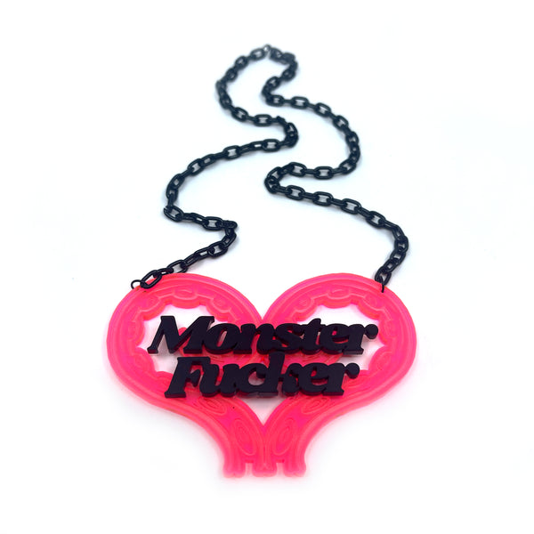 Neon Tentacle Monster Fucker Statement Necklace Necklace Restrained Grace   