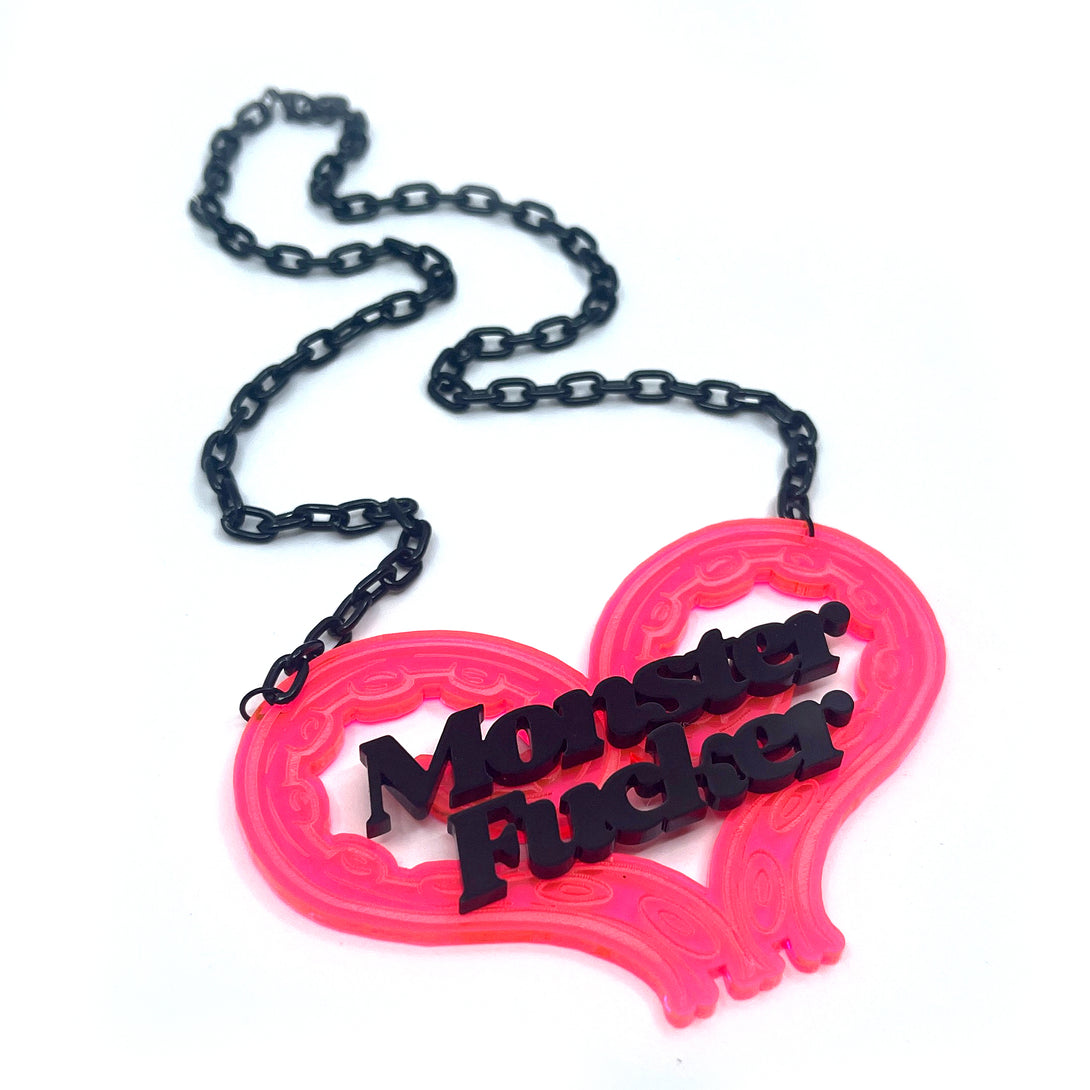 Neon Tentacle Monster Fucker Statement Necklace Necklace Restrained Grace   