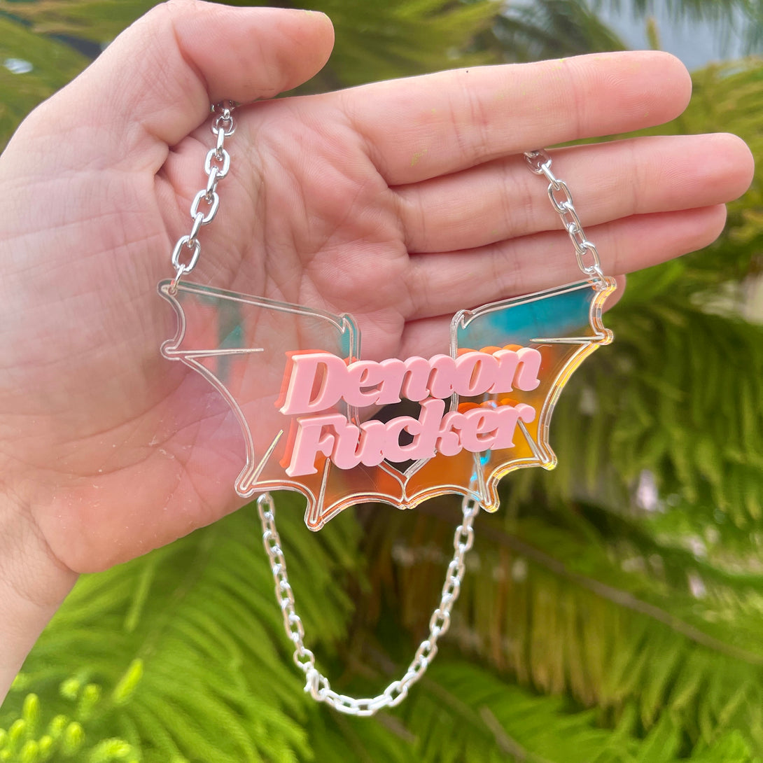 Pastel Demon Fucker Statement Necklace Necklace Restrained Grace   