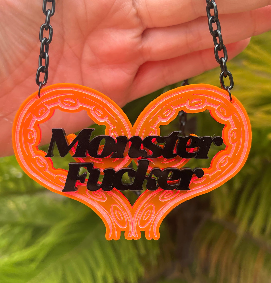 Neon Tentacle Monster Fucker Statement Necklace Necklace Restrained Grace   