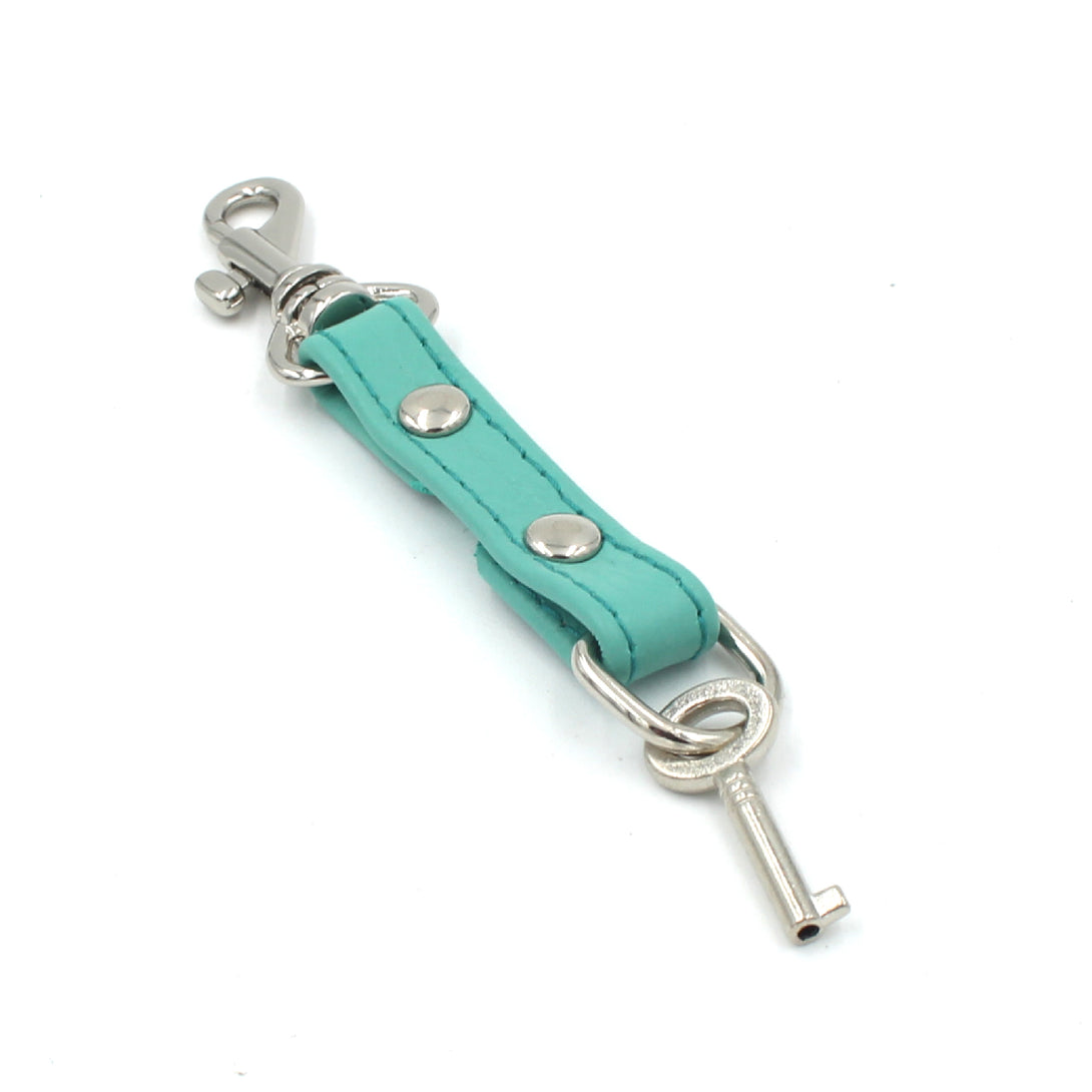 Custom Made Leather BDSM Key Holder Clip Keychain Restrained Grace   