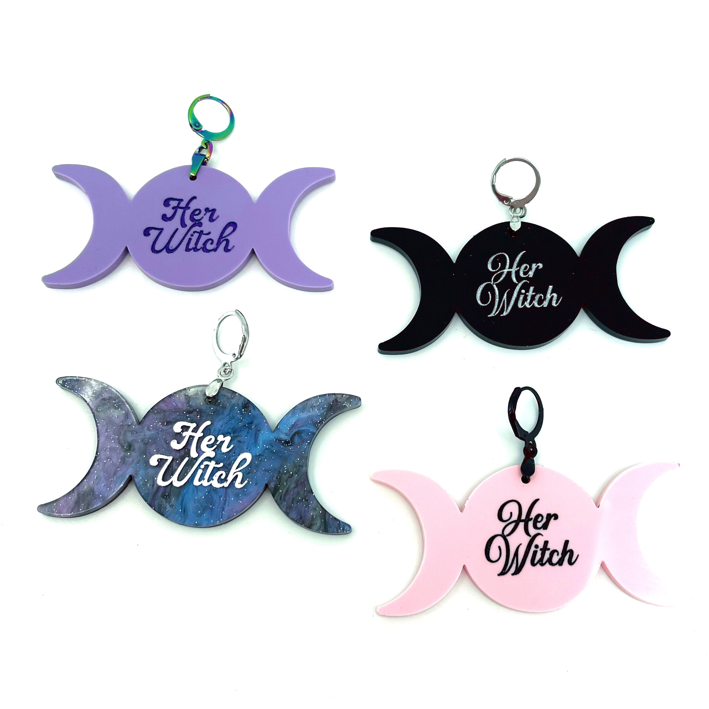 Design Your Own Acrylic Collar Tag - Triple Moon Goddess Collar Tag Restrained Grace