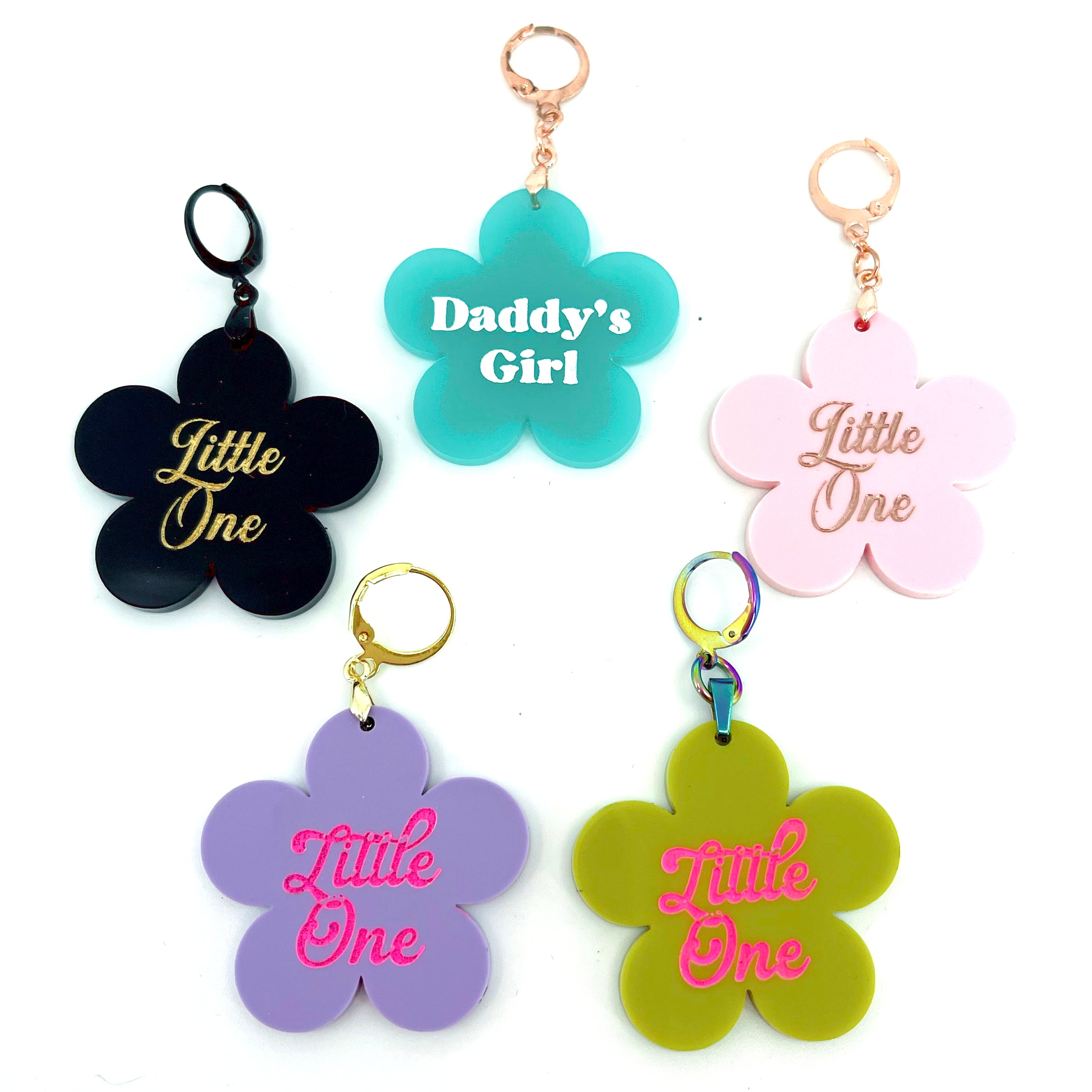 Design Your Own Acrylic Collar Tag - Flower Collar Tag Restrained Grace