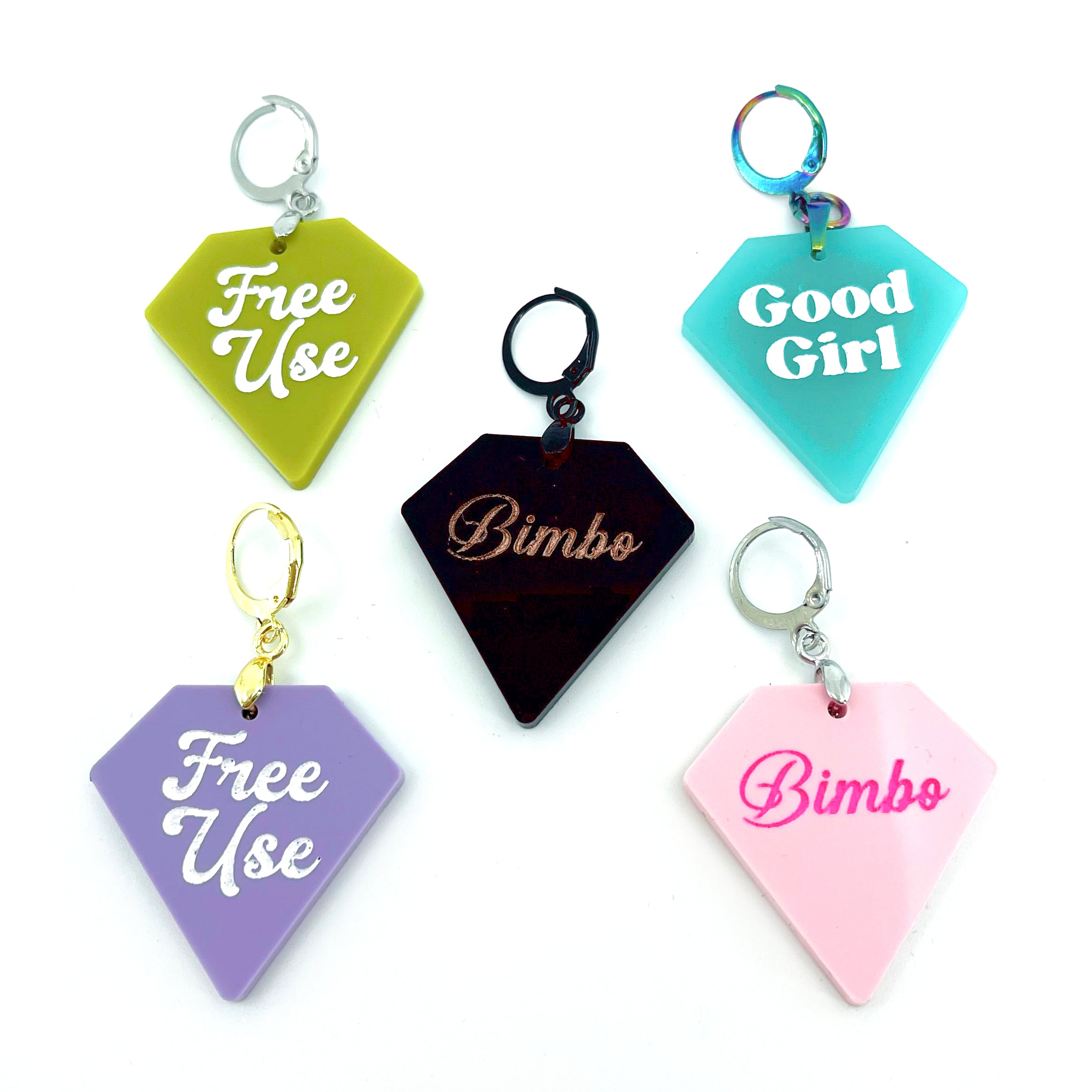 Design Your Own Acrylic Collar Tag - Diamond Collar Tag Restrained Grace