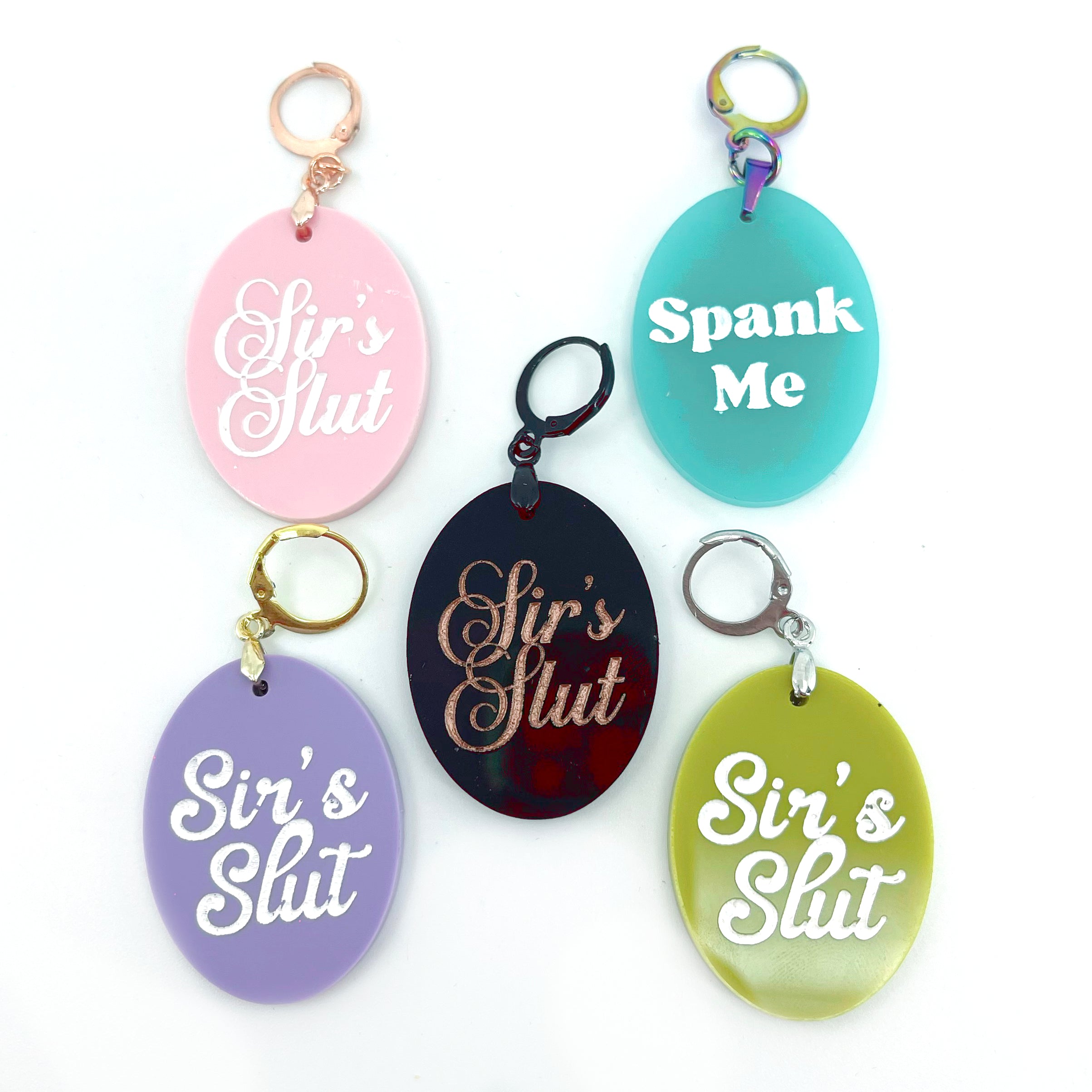 Design Your Own Acrylic Collar Tag - Oval Collar Tag Restrained Grace