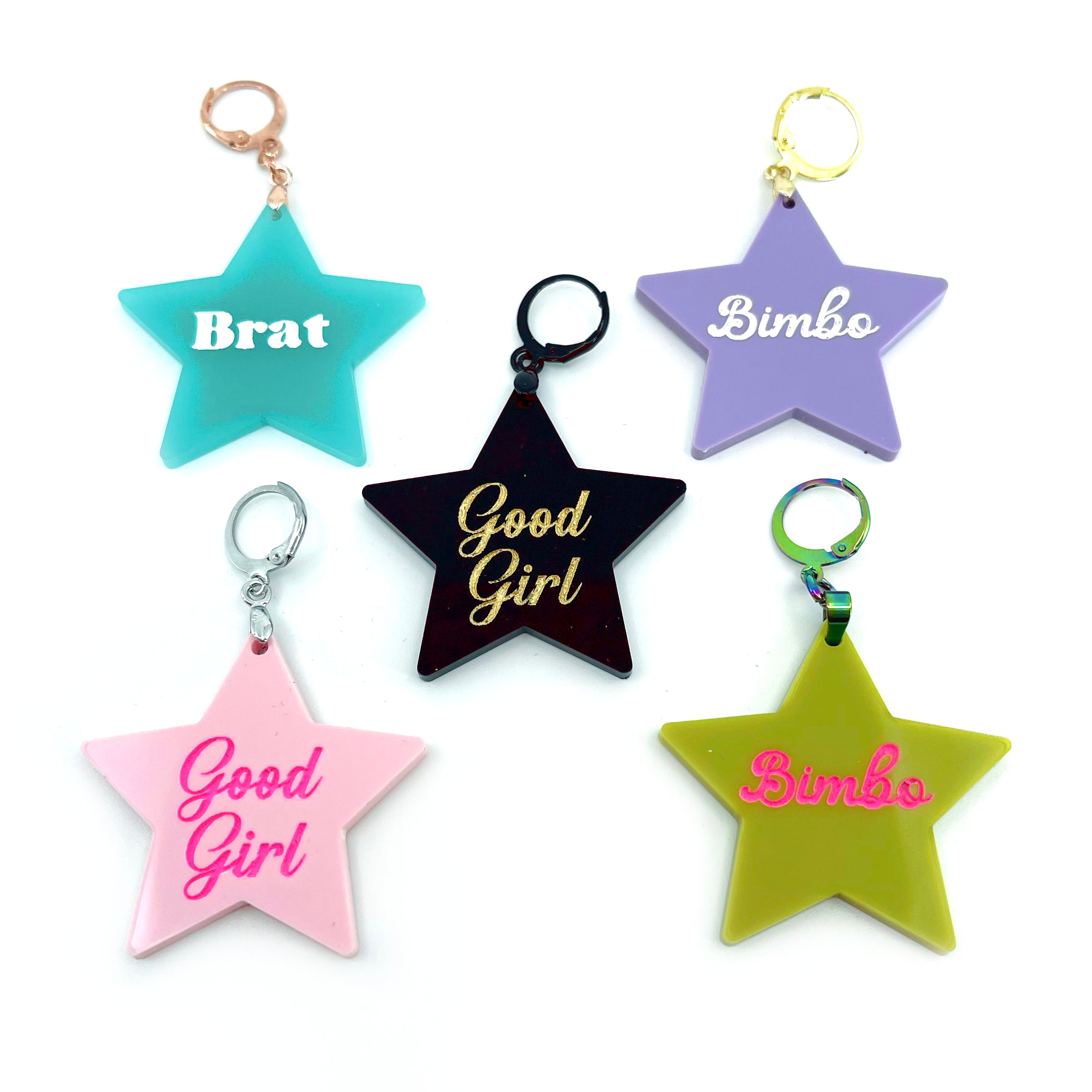 Design Your Own Acrylic Collar Tag - Star Collar Tag Restrained Grace