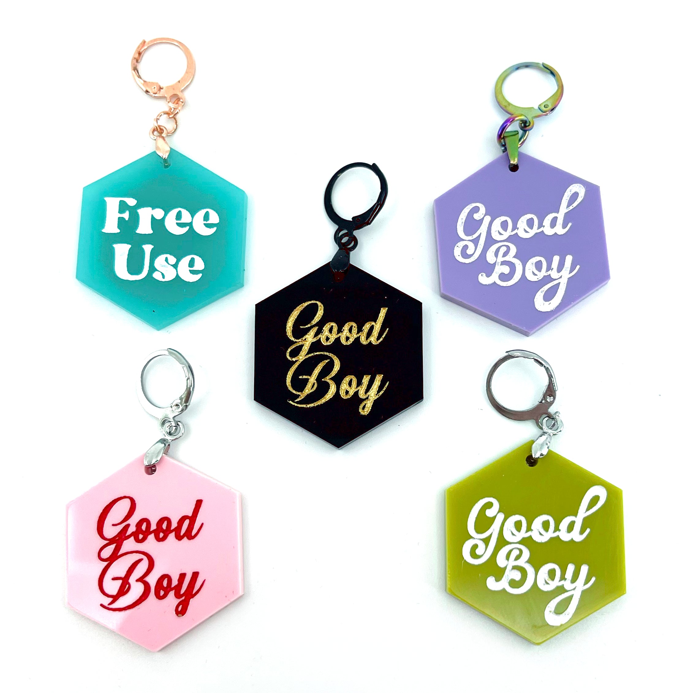 Design Your Own Acrylic Collar Tag - Hexagon Collar Tag Restrained Grace