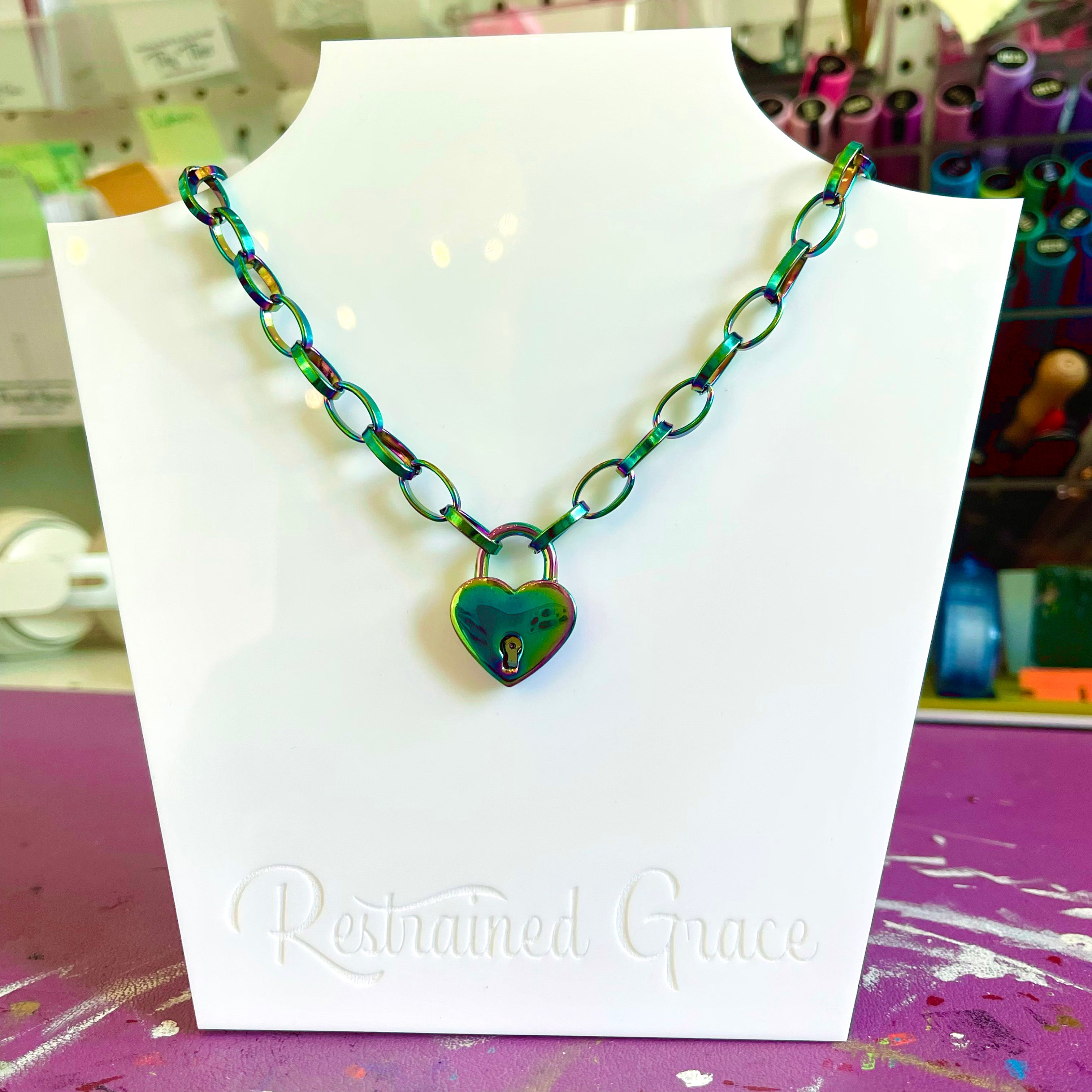 The Signature Day Collar - BDSM Chain Day Collar Day Collar Restrained Grace