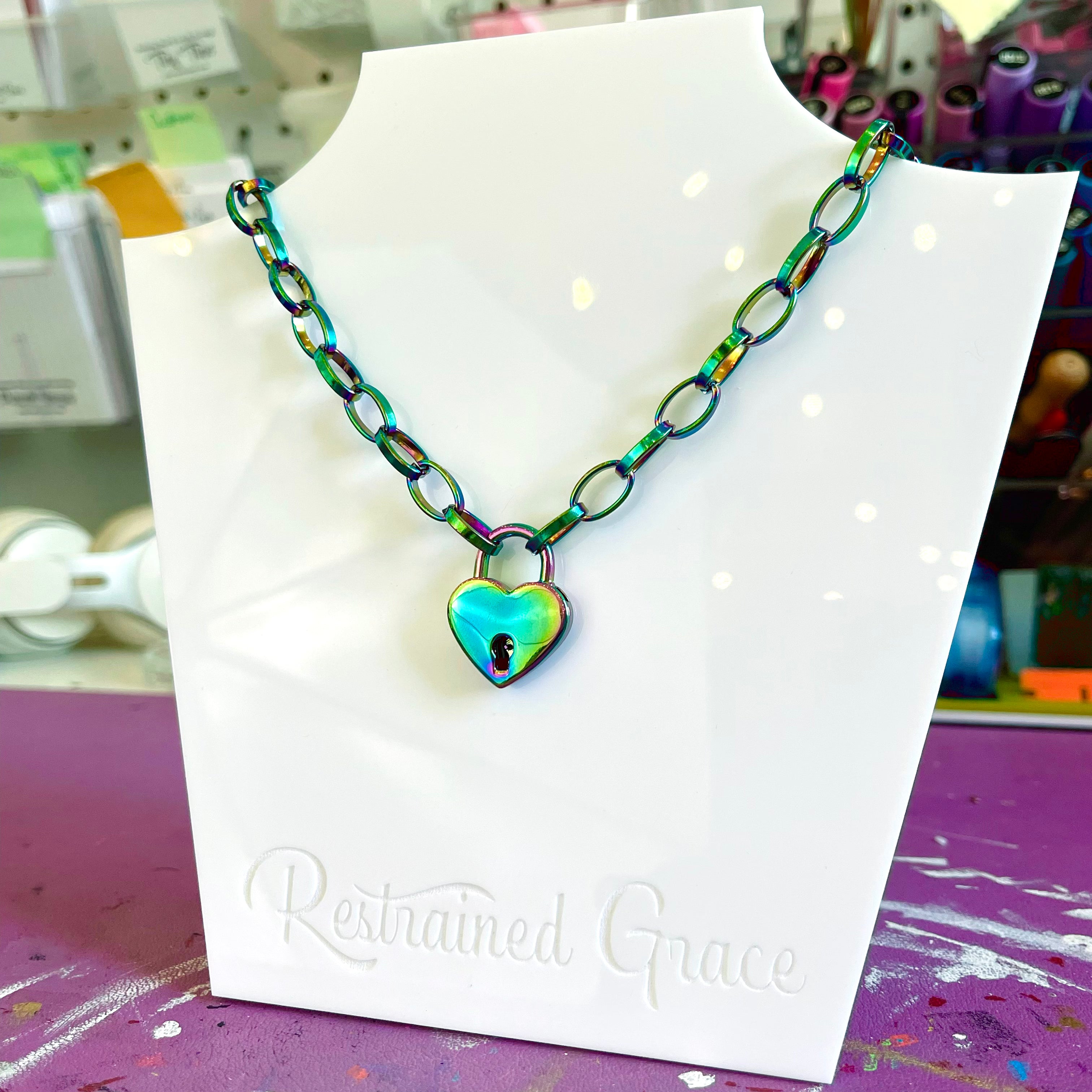 The Signature Day Collar - BDSM Chain Day Collar Day Collar Restrained Grace