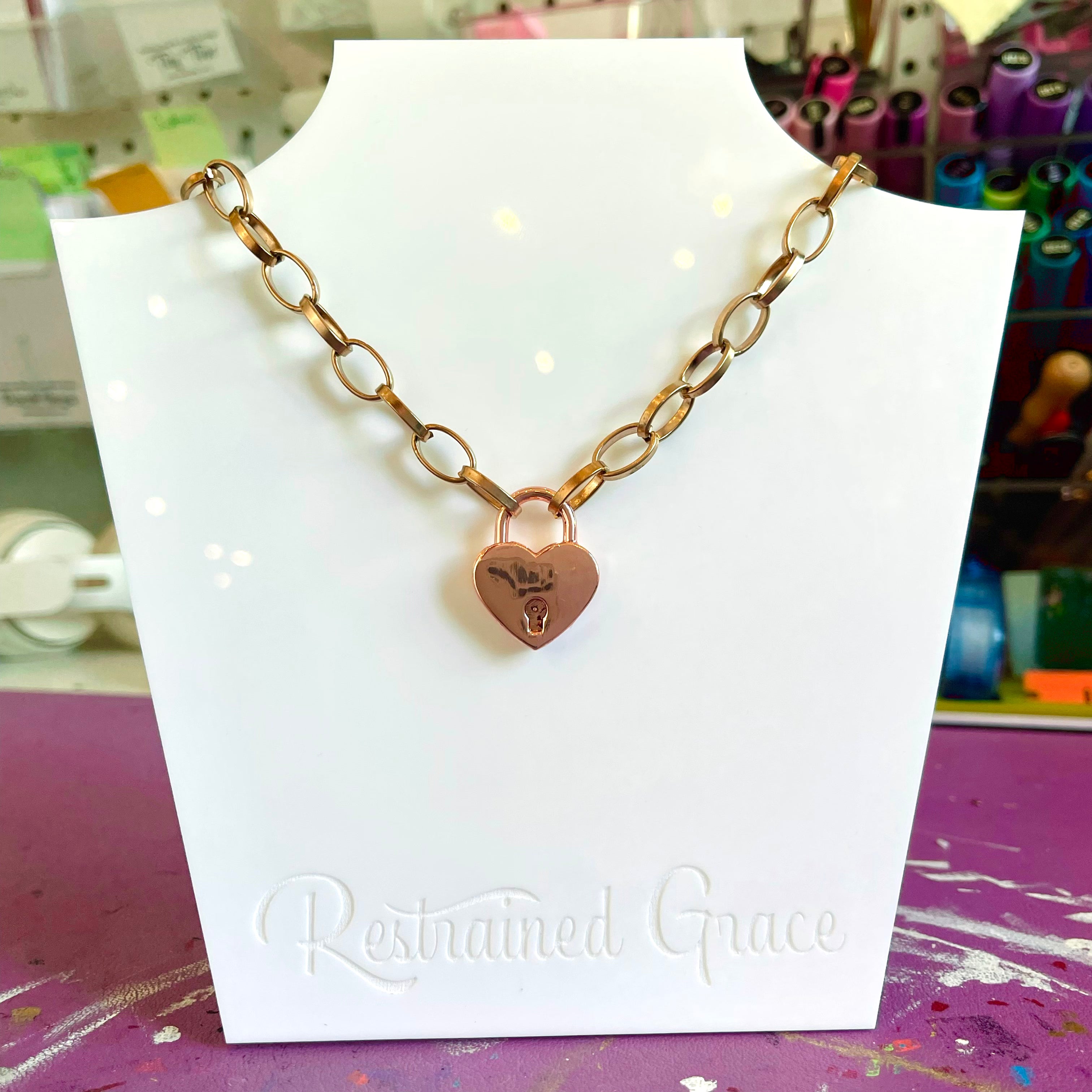 The Signature Day Collar - BDSM Chain Day Collar Day Collar Restrained Grace