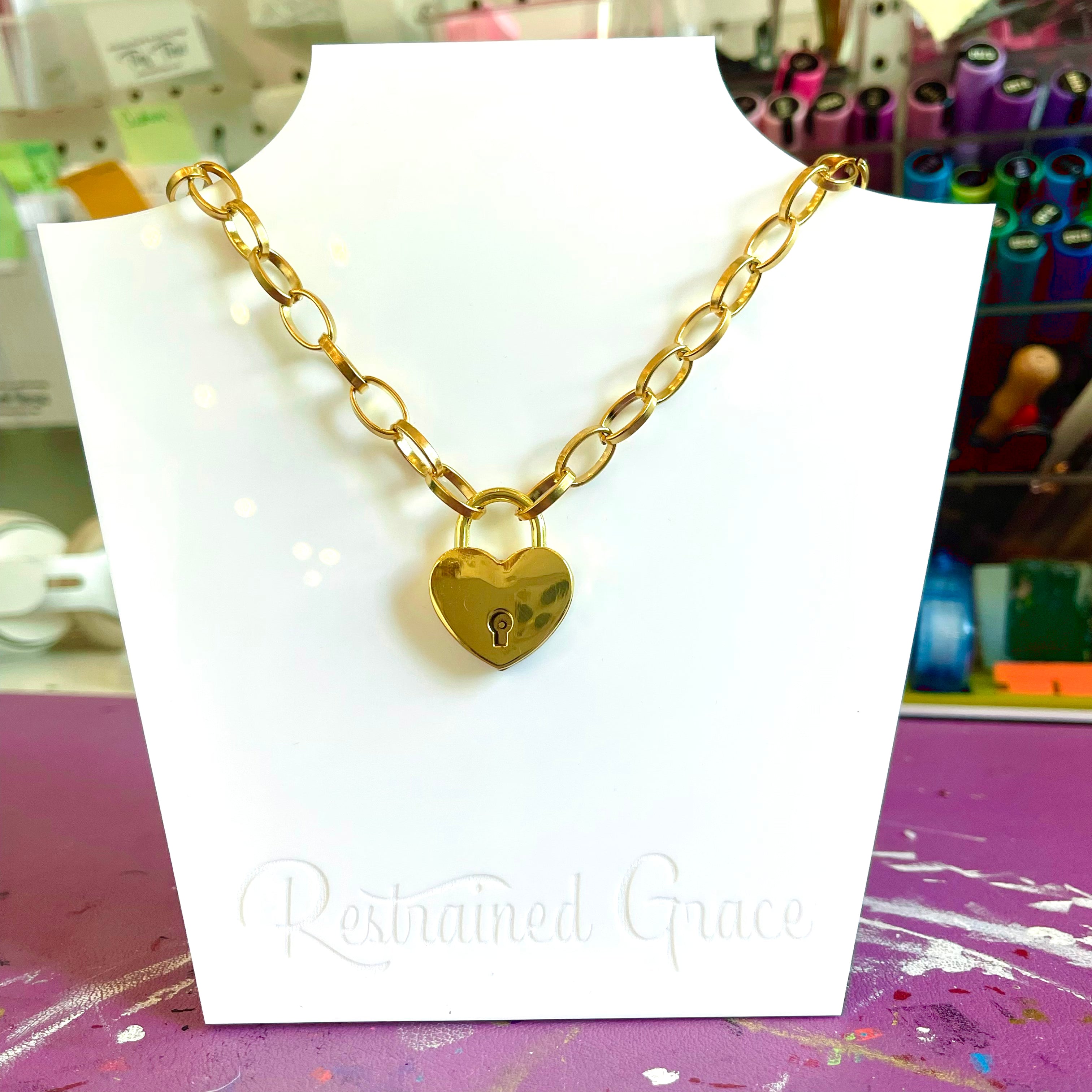 The Signature Day Collar - BDSM Chain Day Collar Day Collar Restrained Grace