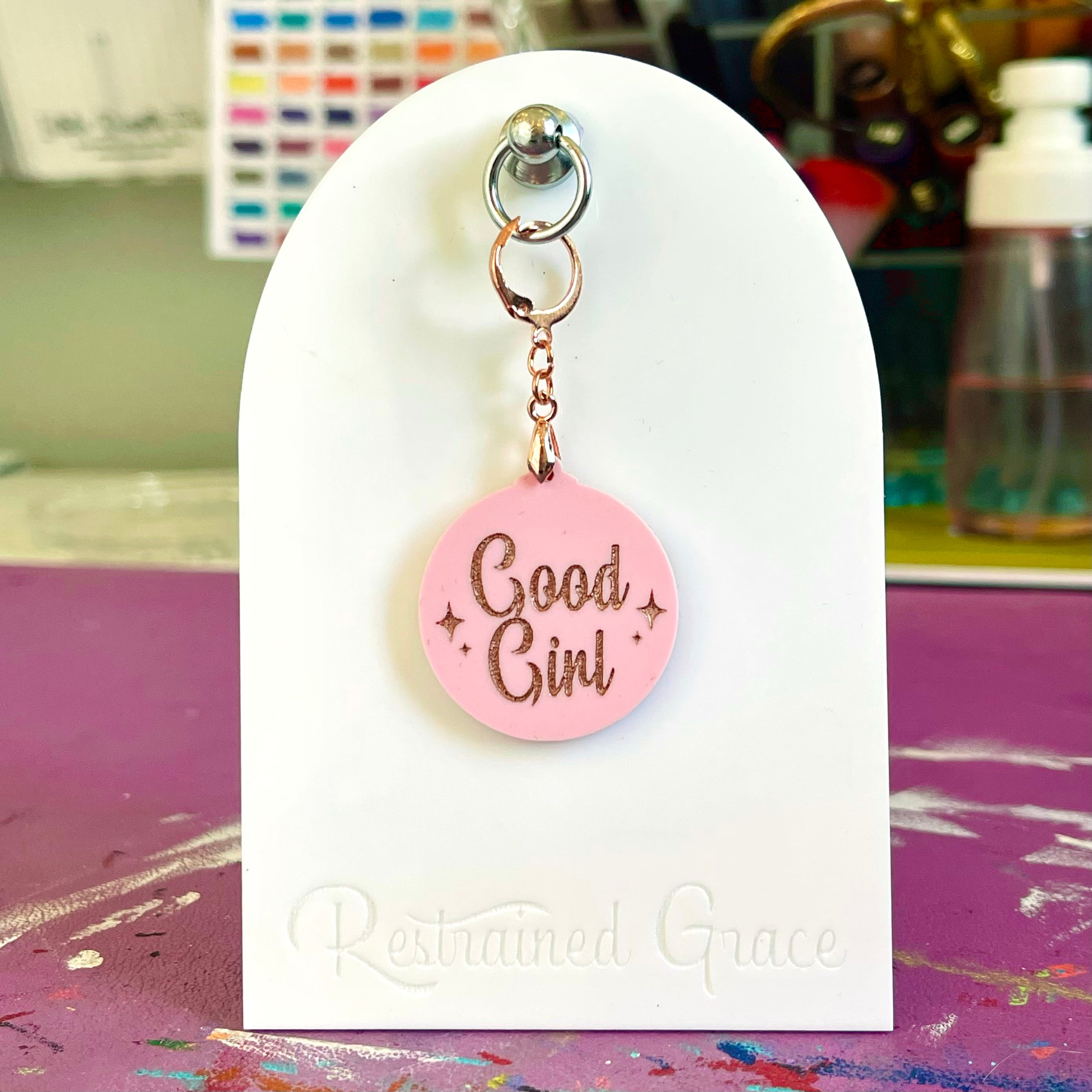 Retro Good Girl Collar Tag