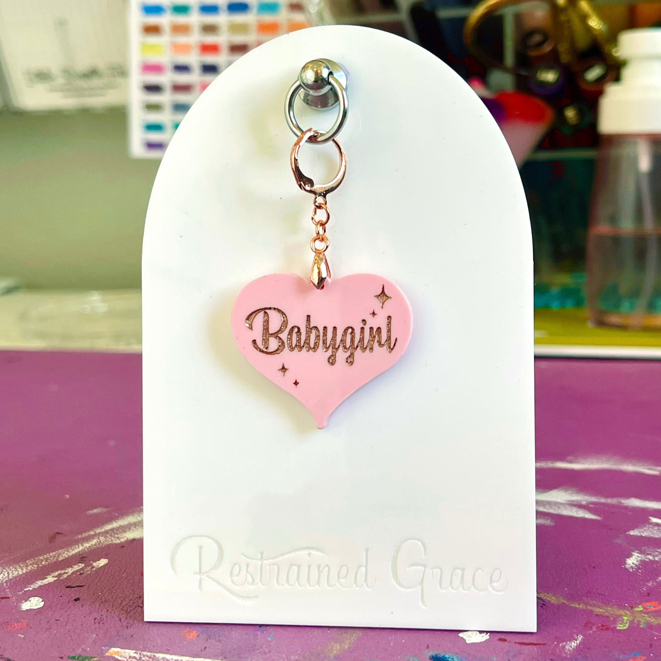 Retro Babygirl Collar Tag