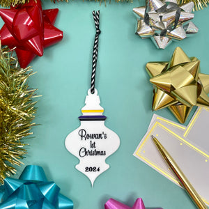Personalized Transgender/Non-Binary First Christmas Ornament Ornament Restrained Grace