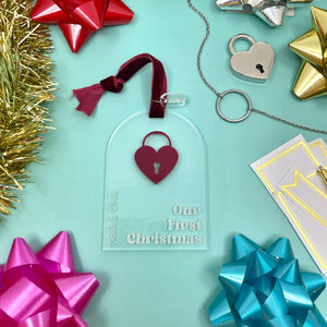 Personalized Our First Christmas Subtle BDSM Ornament Ornament Restrained Grace