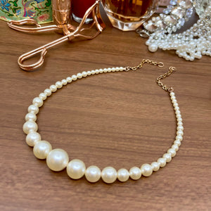 Cream Swarovski Pearl Day Collar Day Collar Restrained Grace