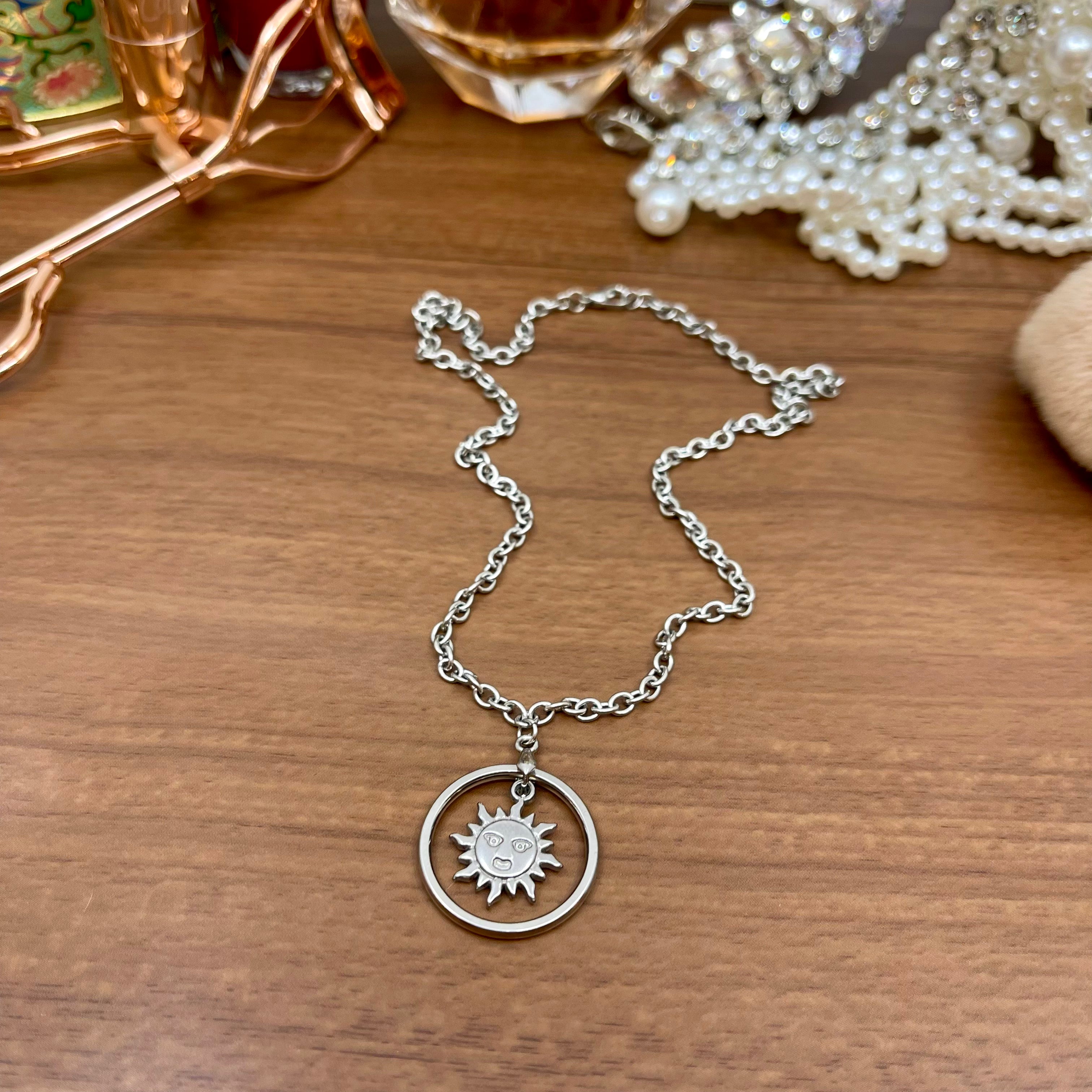 Celestial Sun Day Collar - Stainless Steel Day Collar Restrained Grace