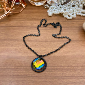 Rainbow Prism Day Collar - Stainless Steel Day Collar Restrained Grace