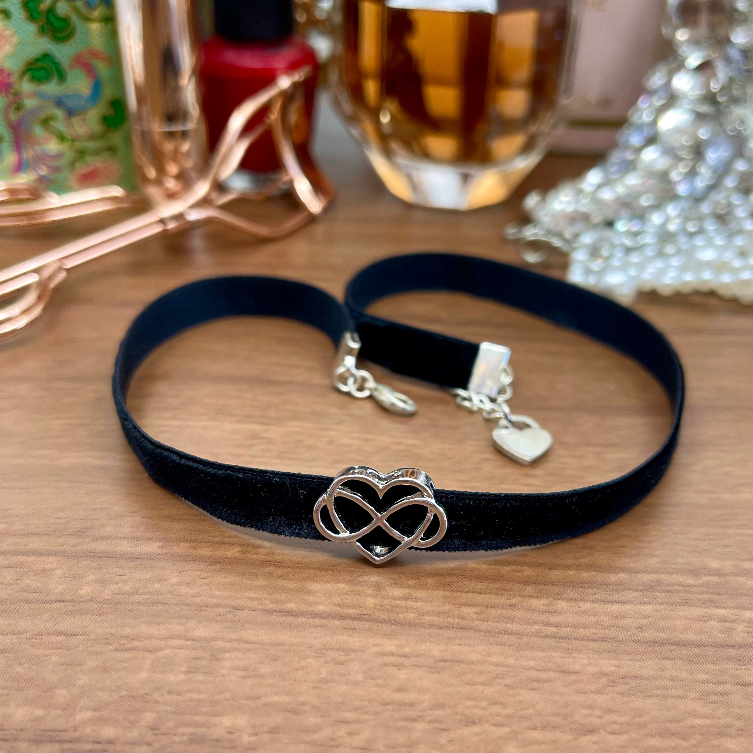 Custom Polyamory Symbol Velvet Choker