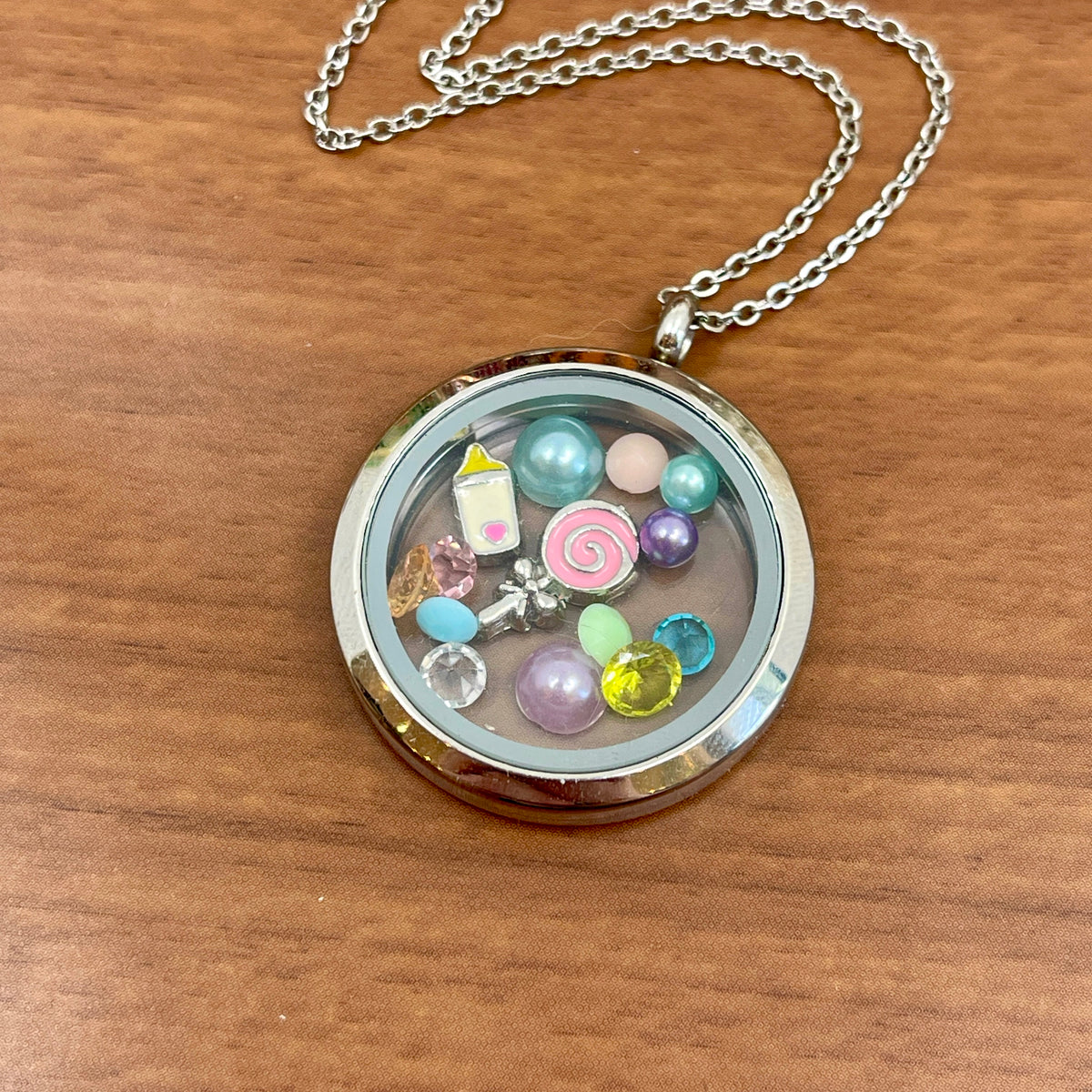 Ring of O Glass Locket Charm Set - Pastel Baby