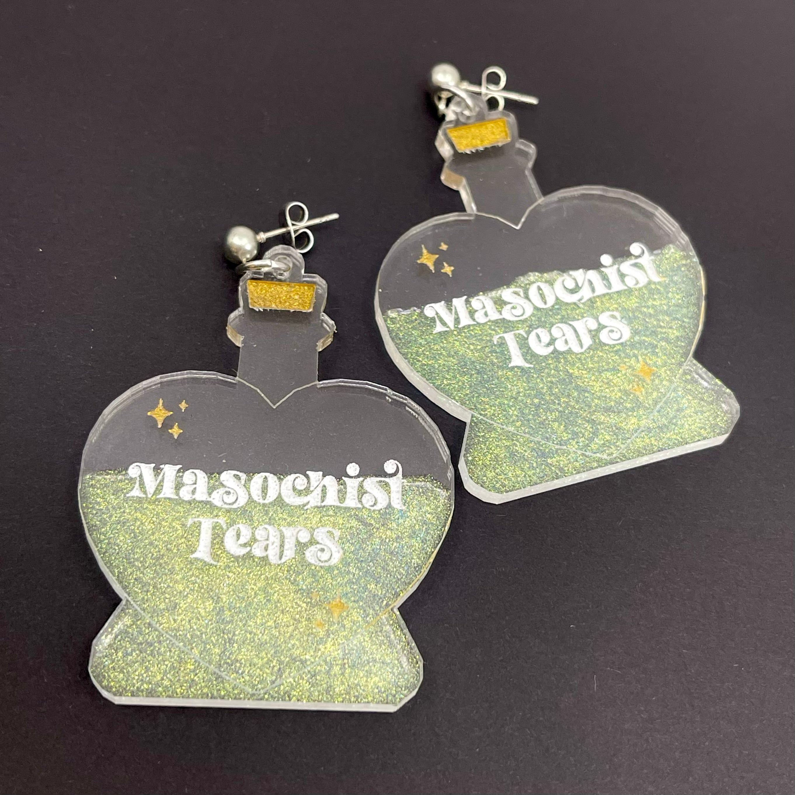 Masochist Tears Potion Bottle Earrings Earrings Restrained Grace
