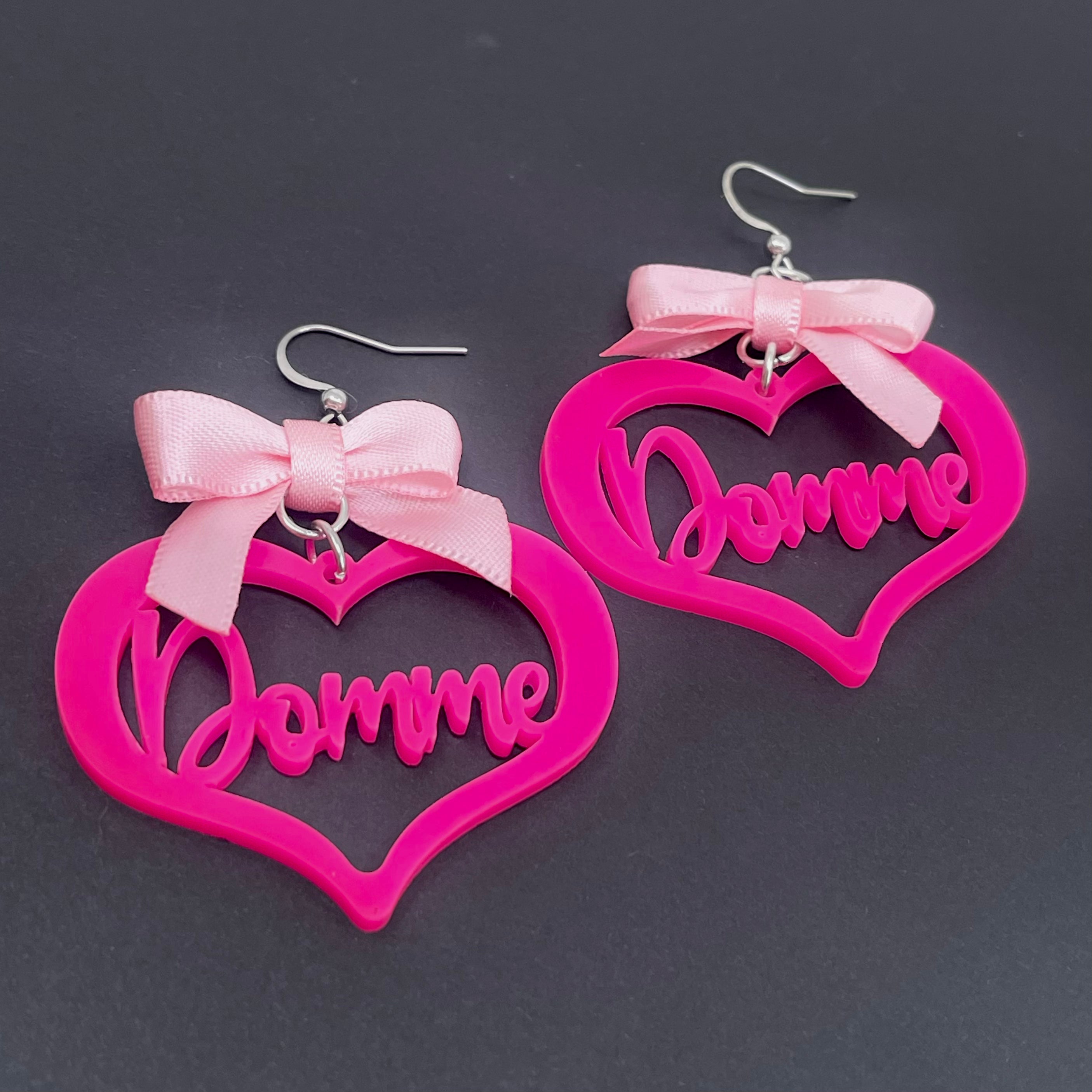 Domme Cutout Earrings - Pink Earrings Restrained Grace
