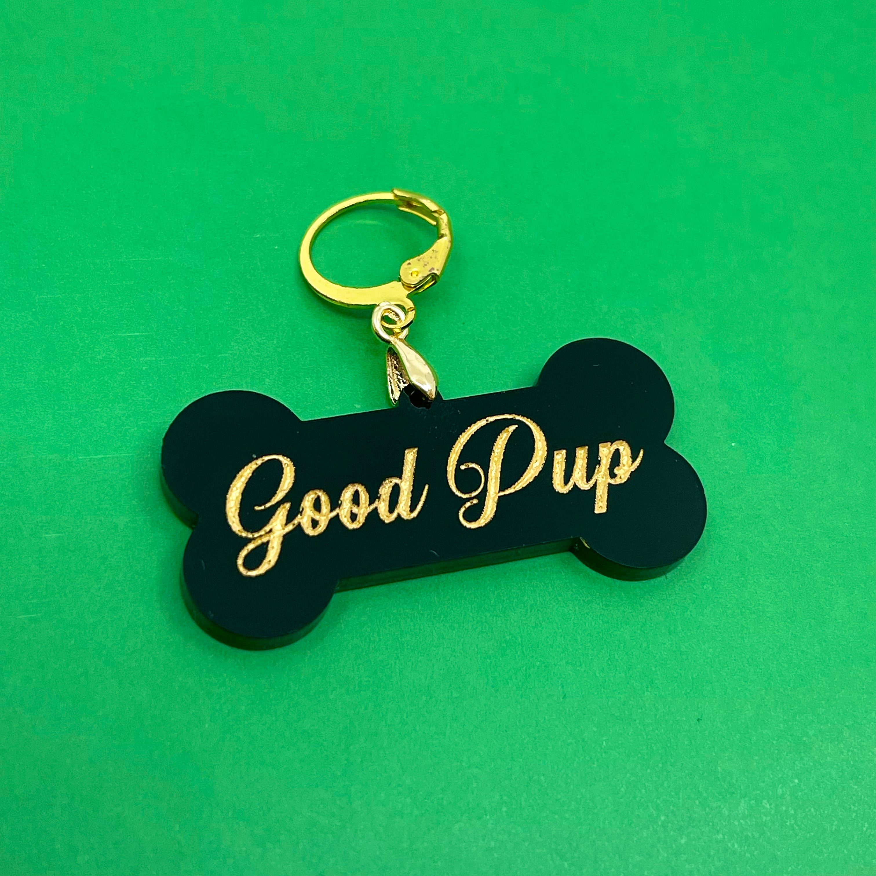 Custom Acrylic Collar Tag - Bone Collar Tag Restrained Grace