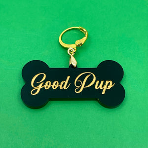 Custom Acrylic Collar Tag - Bone Collar Tag Restrained Grace