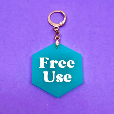 Custom Acrylic Collar Tag - Hexagon Collar Tag Restrained Grace