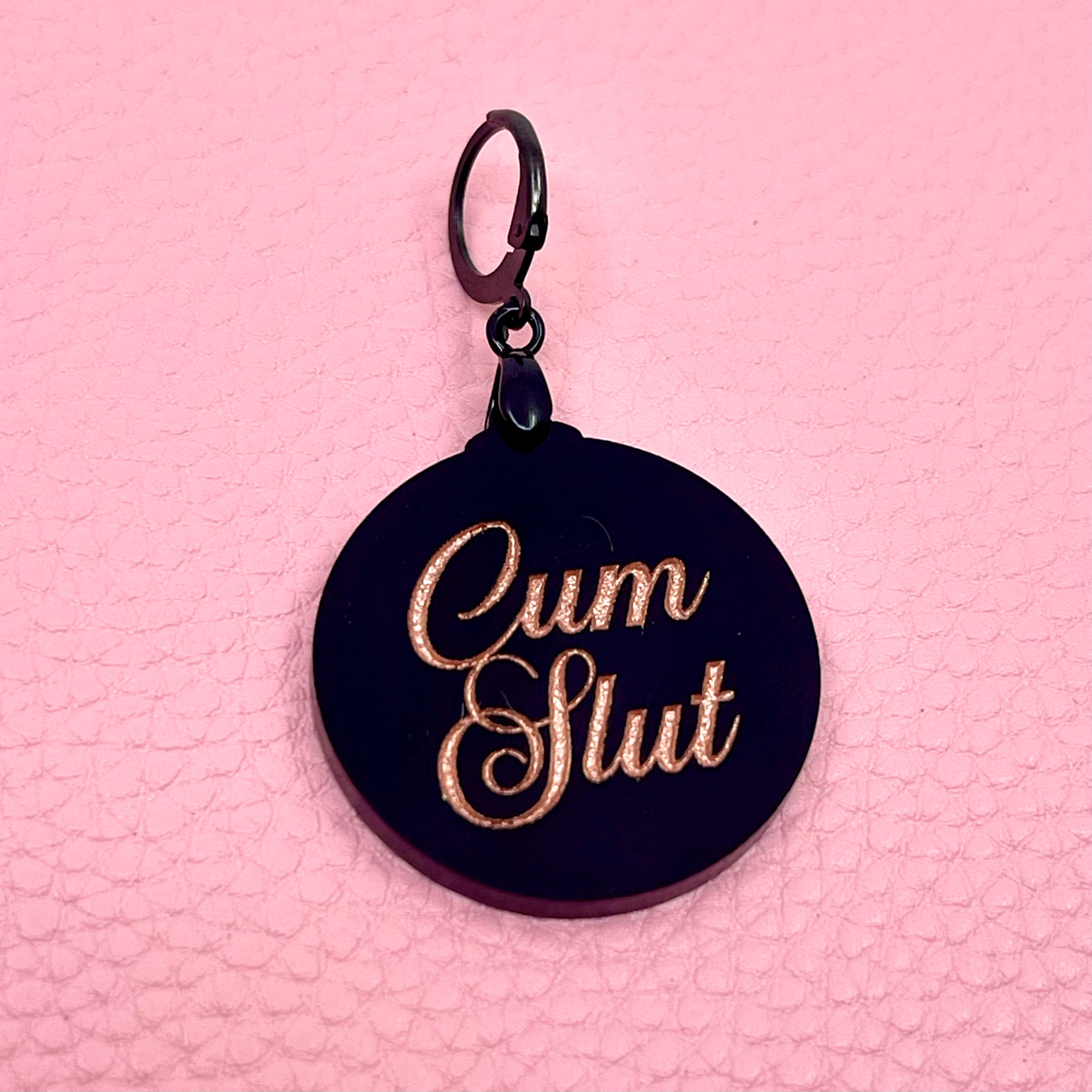 Custom Acrylic Collar Tag - Round Collar Tag Restrained Grace