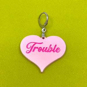 Custom Acrylic Collar Tag - Heart Collar Tag Restrained Grace