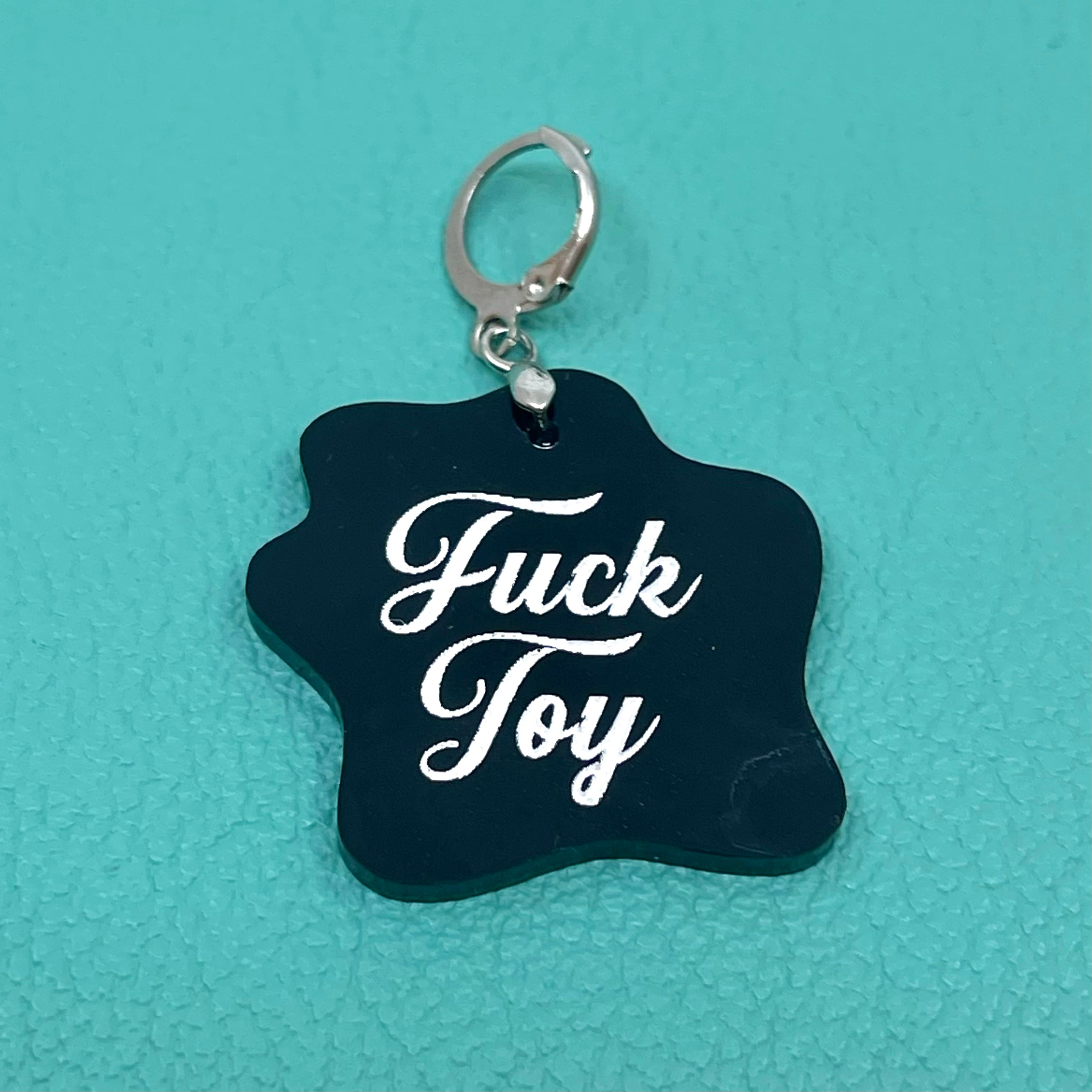 Custom Acrylic Collar Tag - Amoeba Collar Tag Restrained Grace
