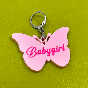 Custom Acrylic Collar Tag - Butterfly Collar Tag Restrained Grace