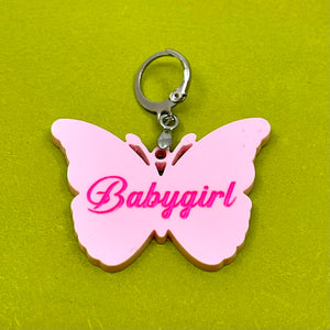 Custom Acrylic Collar Tag - Butterfly Collar Tag Restrained Grace