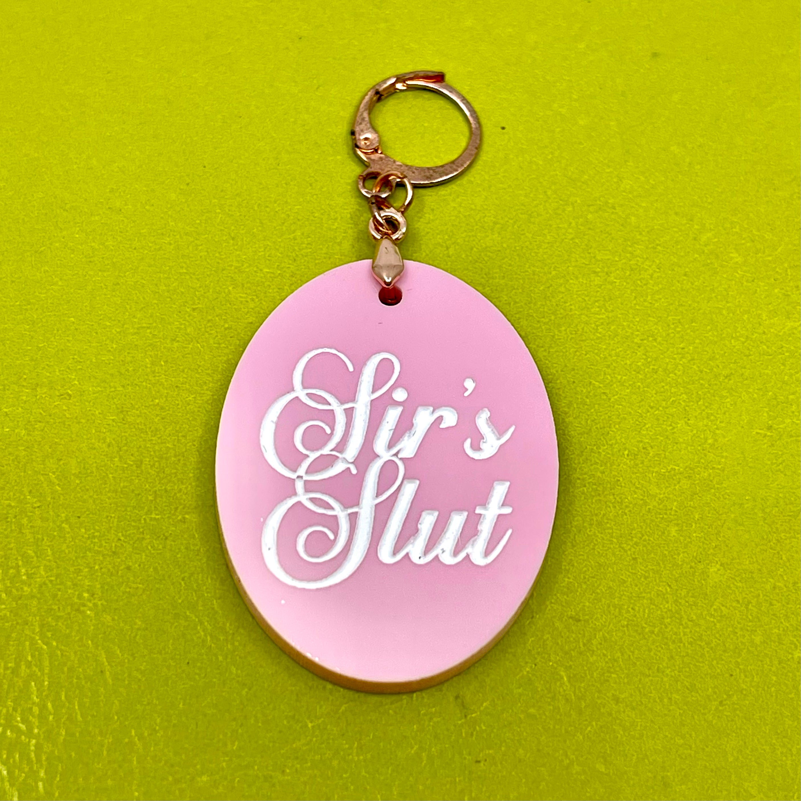 Custom Acrylic Collar Tag - Oval Collar Tag Restrained Grace