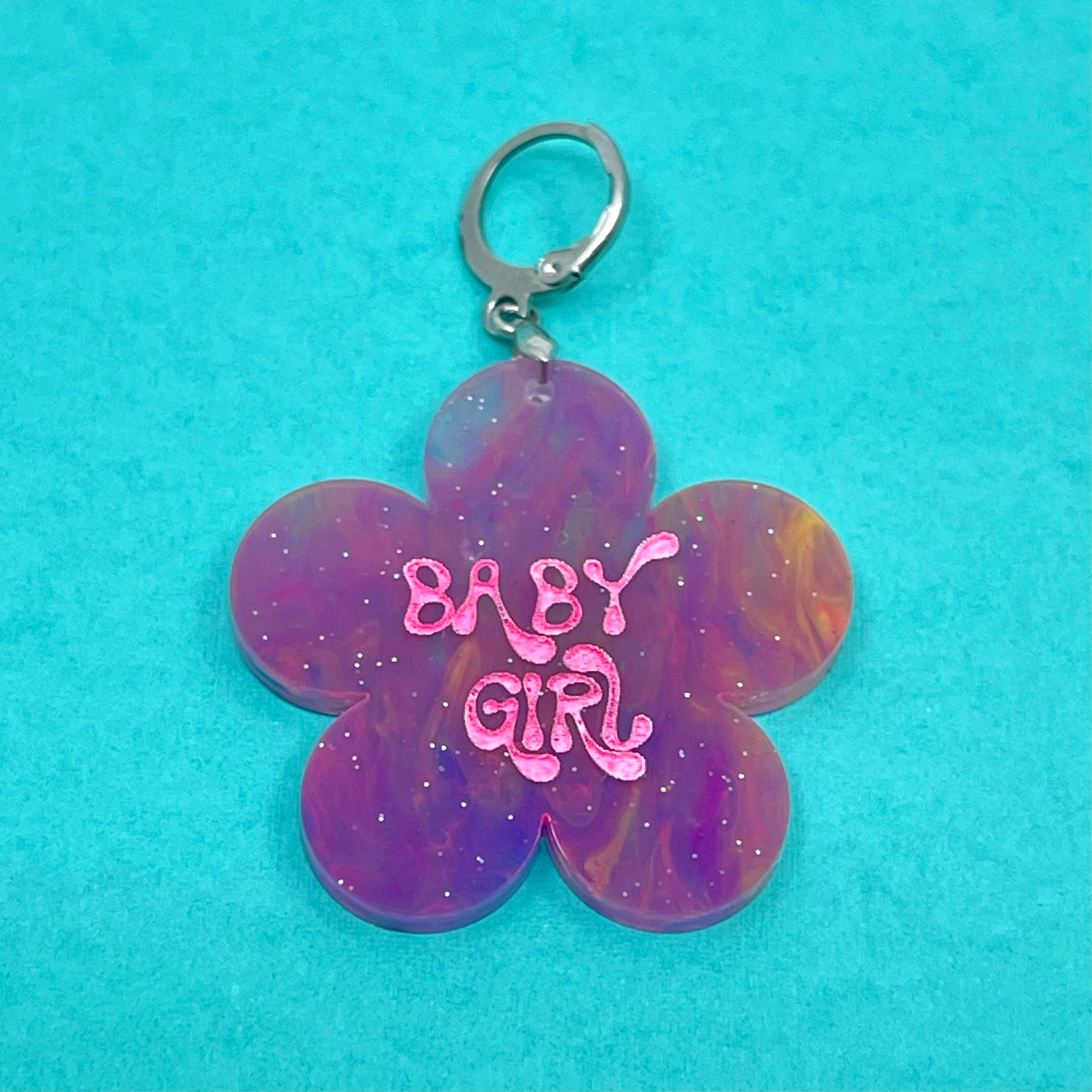 Custom Acrylic Collar Tag - Flower Collar Tag Restrained Grace