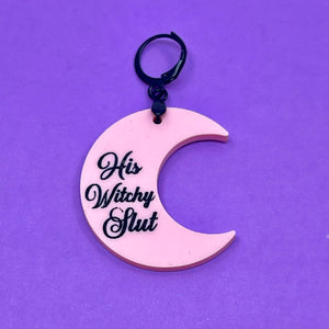 Custom Acrylic Collar Tag - Crescent Moon Collar Tag Restrained Grace