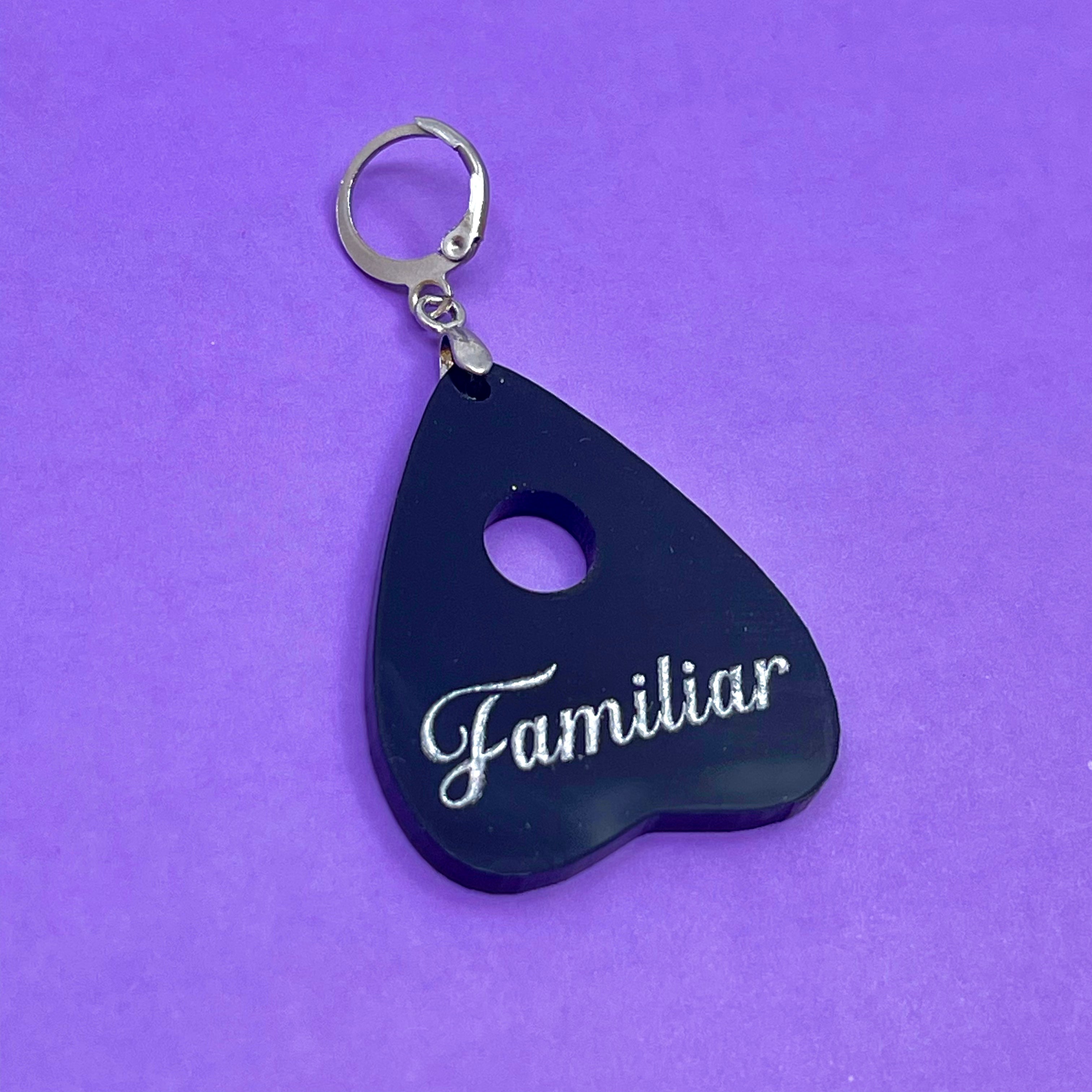 Custom Acrylic Collar Tag - Ouija Planchette Collar Tag Restrained Grace