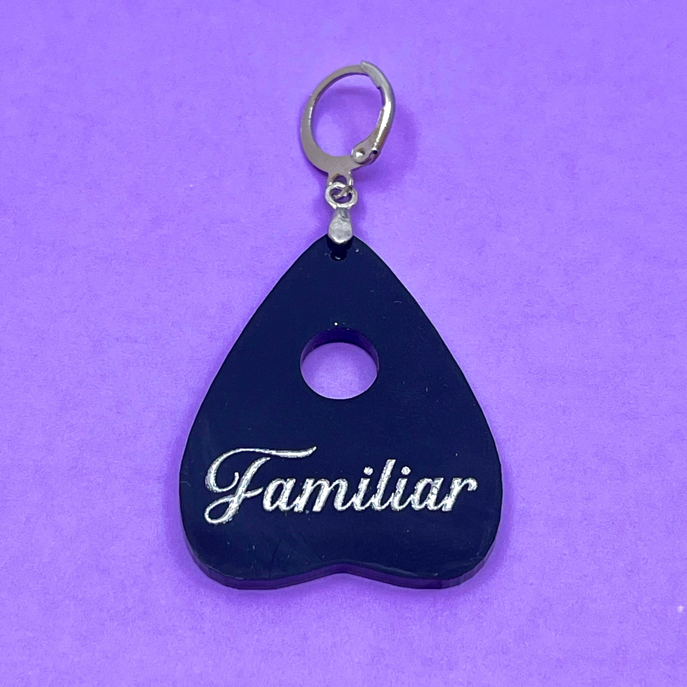 Custom Acrylic Collar Tag - Ouija Planchette Collar Tag Restrained Grace