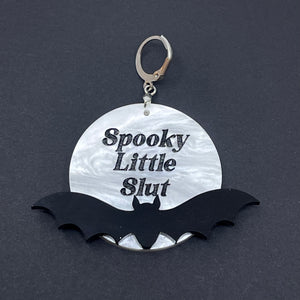 Custom Full Moon Bat BDSM Collar Tag Collar Tag Restrained Grace