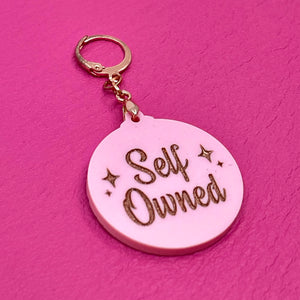 Retro Sparkle Self-Owned Collar Tag - Blush Pink & Rose Gold Collar Tag Restrained Grace