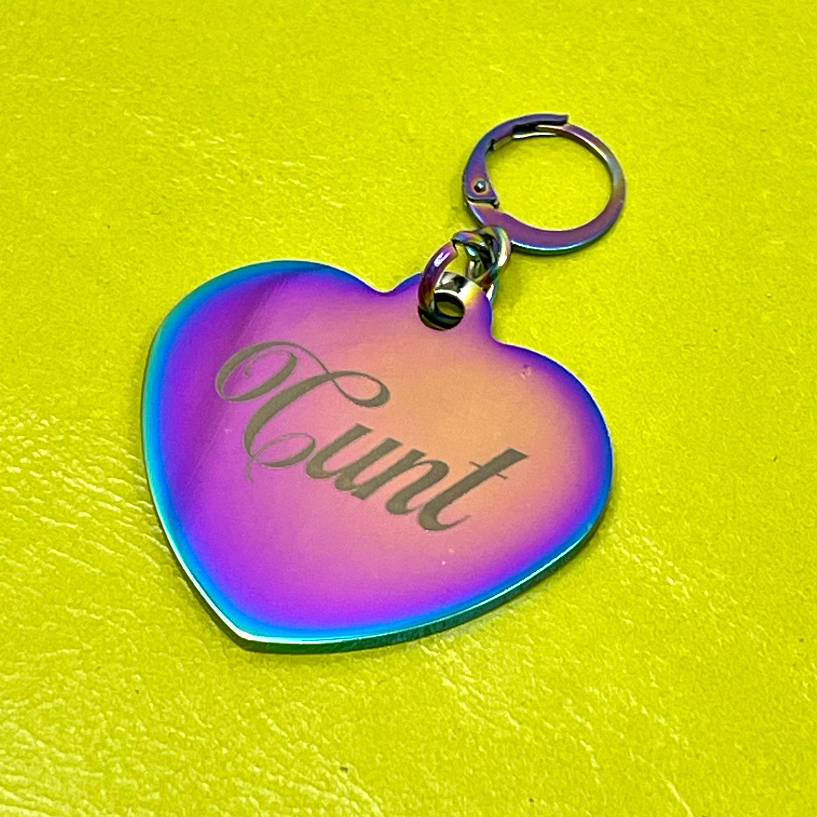 Custom Steel Collar Tag - Large Heart Collar Tag Restrained Grace