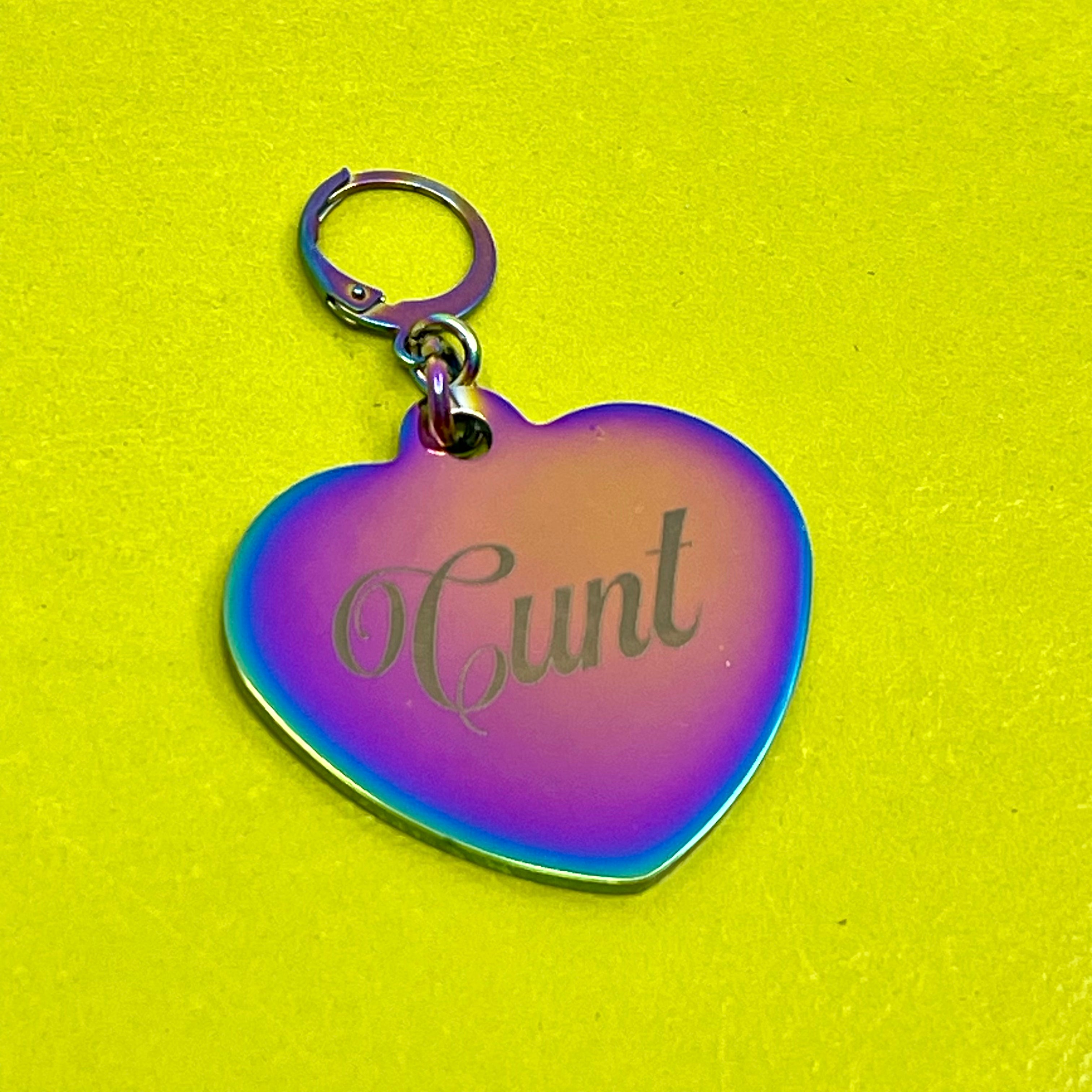 Custom Steel Collar Tag - Large Heart Collar Tag Restrained Grace
